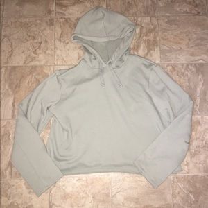 Turquoise cropped hoodie